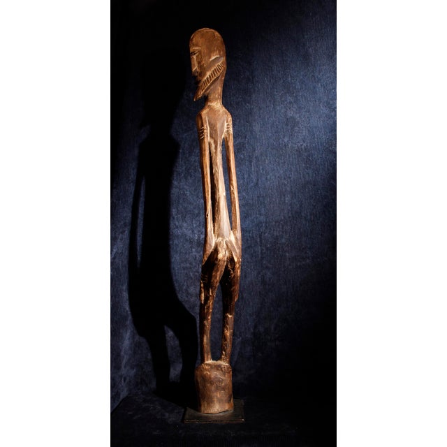 1960s Vintage Luba Hemba Singhiti Central African Carved Sculpture For Sale - Image 4 of 11