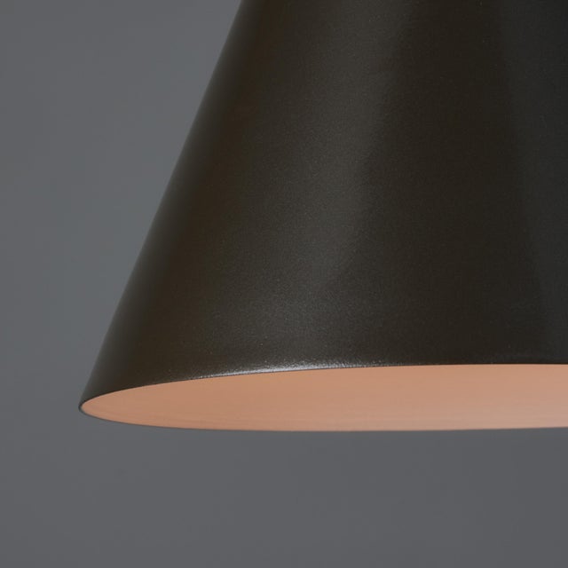 Mid-Century Modern 'ZuZu' Bronze Painted Brass Wall Sconce in the Style of Jacques Biny For Sale - Image 15 of 16