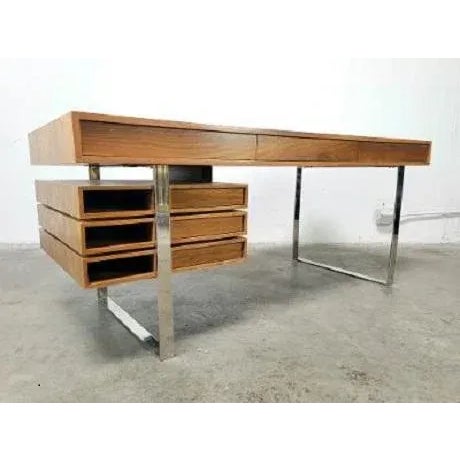 Cliff Young Boxeo Office Writing Desk With Storage For Sale - Image 9 of 13
