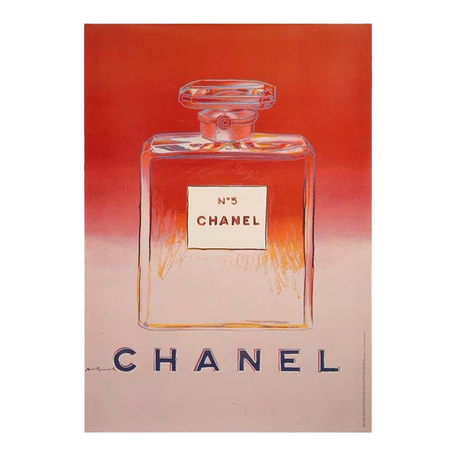 Vintage Chanel No.5 Poster – Authorized Andy Warhol Reproduction, Framede For Sale