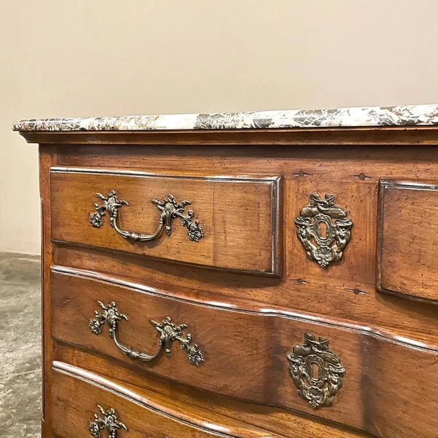 19th Century Country French Cherrywood Marble Top Commode For Sale - Image 9 of 13