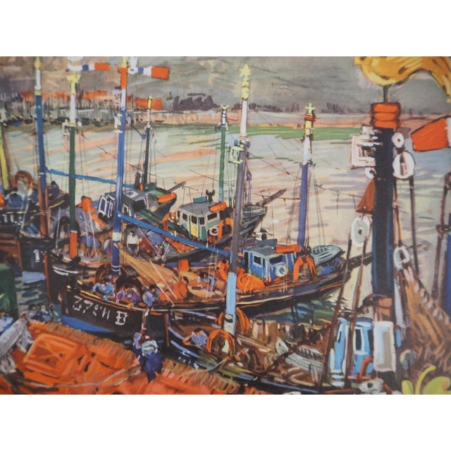 Mathurin Meheut, Brittany, The Artisanal Bunkering Flotilla, 1955, Color Photogravure For Sale - Image 9 of 9