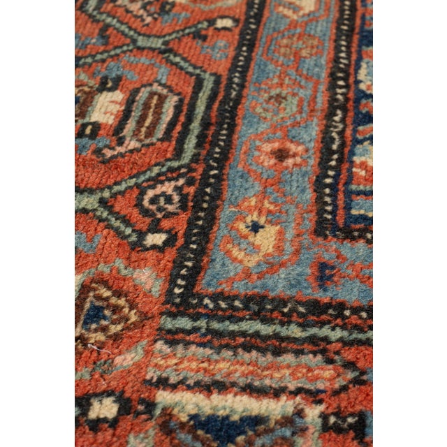 Antique Circa 1900 Blue Hamadan Hand Knotted Rug 4ft 4in X 6ft 10in For Sale - Image 10 of 14