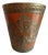 Florentine Vintage Giltwood Wastebasket Burnt Orange /Gold For Sale