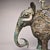 Metal Late 20th Century Pair of Archaic Style Bronze Elephant-Form Vessels With Bird Finials For Sale - Image 7 of 10