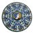 Vintage Spanish Polychrome Round Serving Plate, Signed Toledo, Spain For Sale