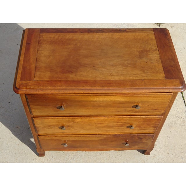 Vintage Three-Drawer Chest of Drawers in Walnut, 1950s For Sale - Image 10 of 18