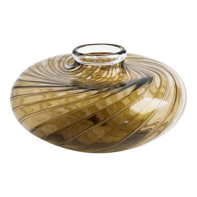 Disciform Glass Vase (1980s) For Sale