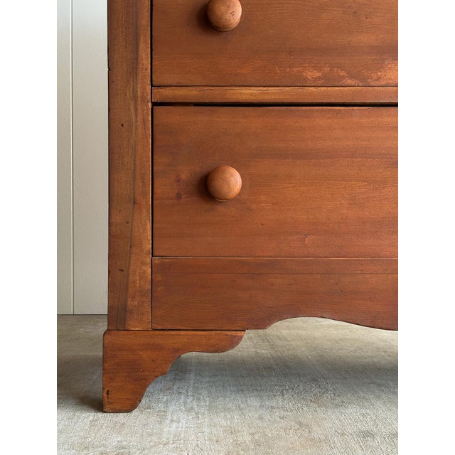 Wood Late 19th Century Antique Pine Chest of Drawers For Sale - Image 7 of 18