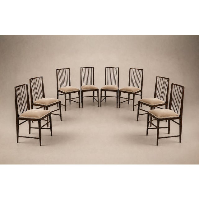 Brown Brazilian Modern Set of Eight Dining Chairs in Rosewood and Mohair by Celina, Brazil, 1960s For Sale - Image 8 of 18