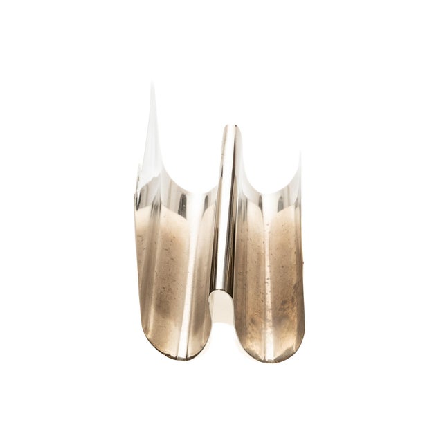 Metal Vintage Nickel Silver Today and Soon Letter/ File Holder/ Desk Accessory, 1970's For Sale - Image 7 of 17