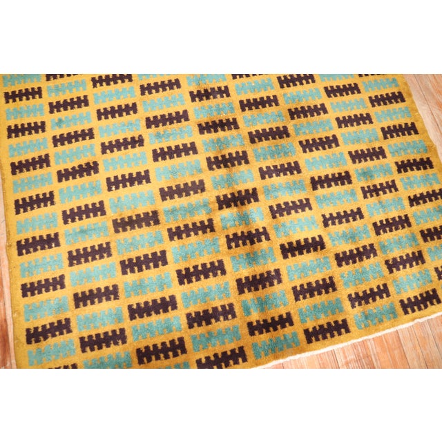 Mid 20th Century Turkish Art Deco Square Rug For Sale - Image 9 of 18