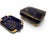 Lindner Vintage Lindner Kueps Bavaria Cobalt Blue & 22k Gold Butterfly Porcelain Vanity Set - 4 Pieces For Sale - Image 4 of 8
