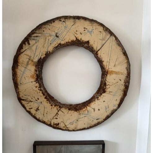 Industrial Steel Circle Wall Sculpture by Joe Willie Smith For Sale - Image 3 of 3