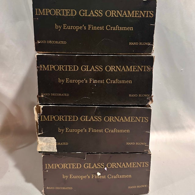 Traditional Vintage Hand Blown German Glass Ornaments, Silver and Gold-Set of 15 For Sale - Image 3 of 8