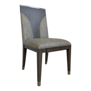 Currey & Co. Modern Taupe Mira Stone Dining Side Chair For Sale