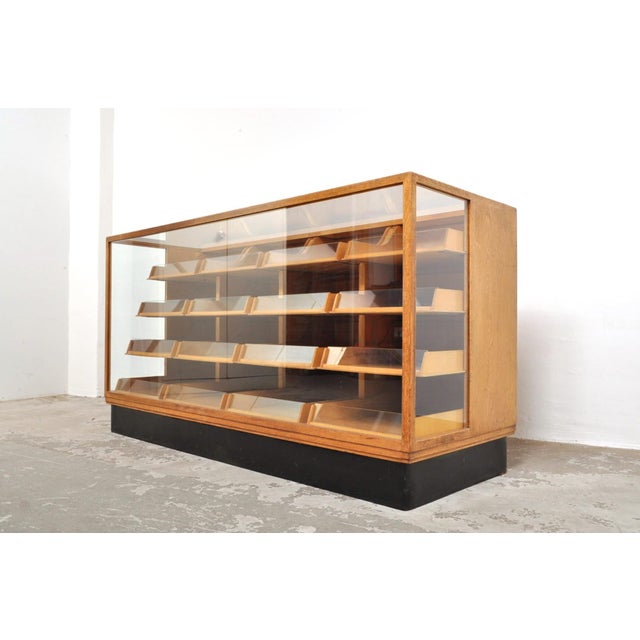 Vintage Shop Display Cabinet in Oak and Beech, 1930s For Sale - Image 15 of 18