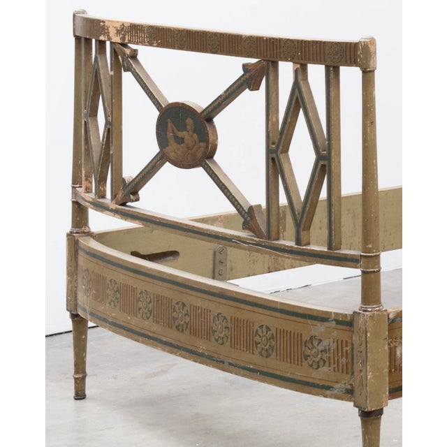 Green Pair of Antique Twin Beds For Sale - Image 8 of 12