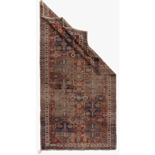 Antique Circa 1890 Red Lightly Distressed Caucasian Shirvan Hand Woven Rug 5'3 X 10' For Sale - Image 10 of 12