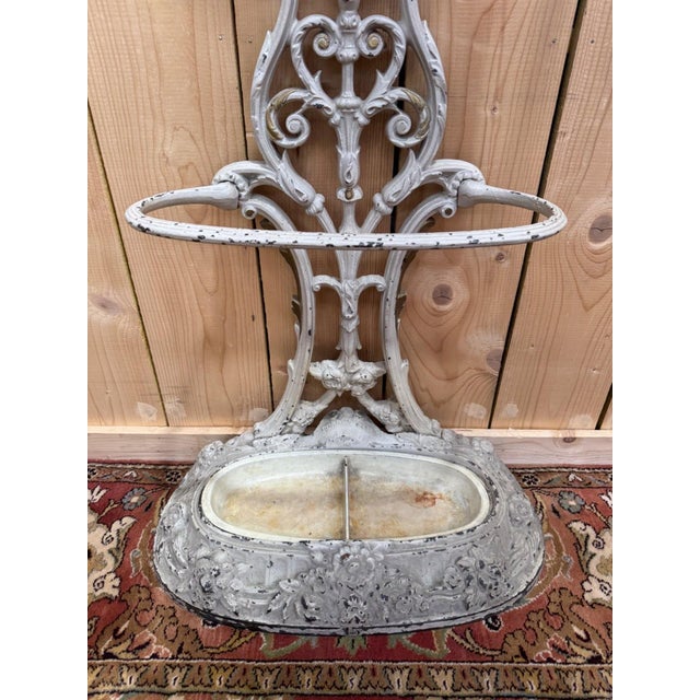 Art Nouveau Cast Iron Coat Rack with Drip Tray, 1890s For Sale - Image 4 of 8