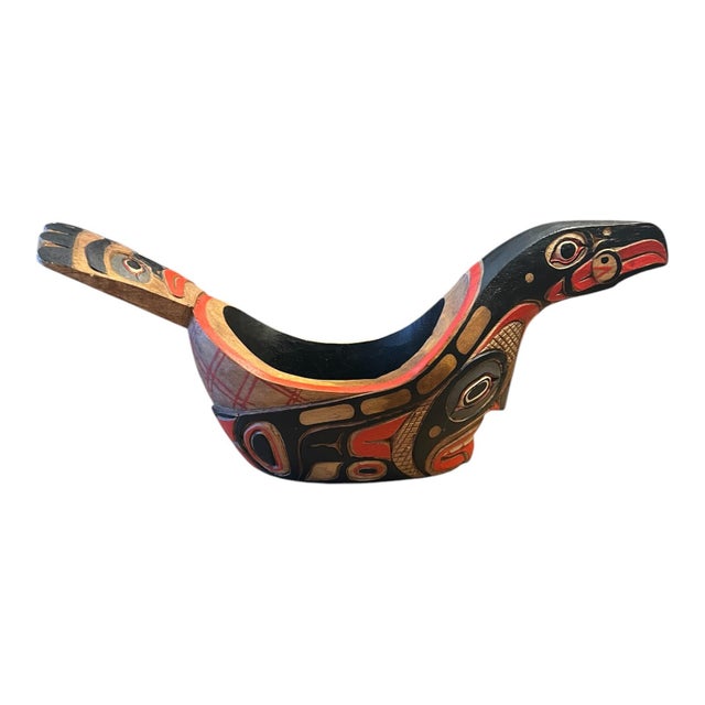 Wood Carved Triple-Faced Bird Bowl in the Northwest Style For Sale - Image 7 of 11