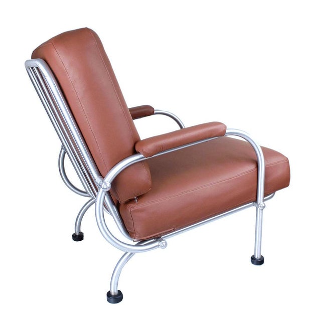 Silver Art Deco Lounge Chairs by Warren McArthur, Set of 2 For Sale - Image 8 of 18