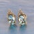 Natural Aquamarine Diamond Earrings 14k Y Gold 1.85 TCW Certified For Sale - Image 9 of 13