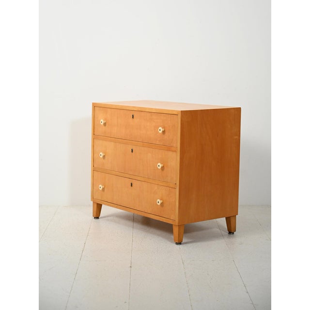 Scandinavian Elm Chest of Drawers, 1940s-1950s For Sale - Image 4 of 12