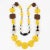 Angela Caputi Angela Caputi Extra-Long Necklace Faux-Wood and Textured Yellow Resin Beads For Sale - Image 4 of 12