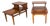 Mid-Century Modern Step End Tables With Inlaid Walnut Burl Style #1927 by Lane - A Pair For Sale