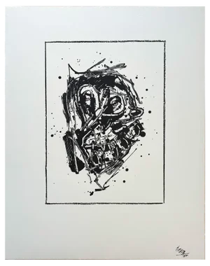 Antonio Saura, Composition, 1966, Original Lithograph