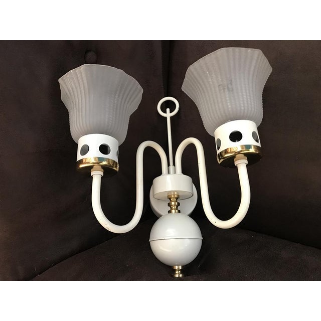 Vintage Wall Lamp in Metal and Glass, 1970s For Sale - Image 12 of 18