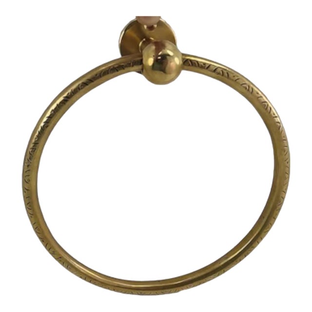 Contemporary Brass Hanging Circular Ribbon For Sale