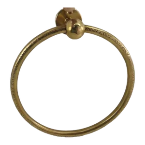 Contemporary Brass Hanging Circular Ribbon