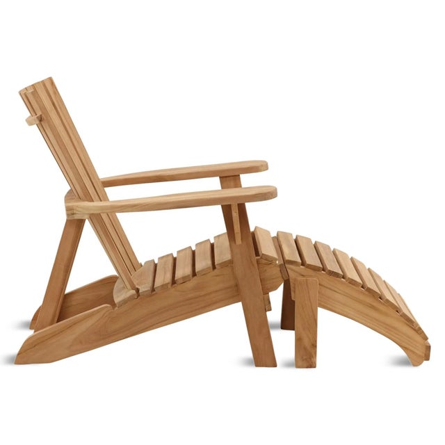 Contemporary Hampton Teak Outdoor Lounge Chair For Sale - Image 3 of 6