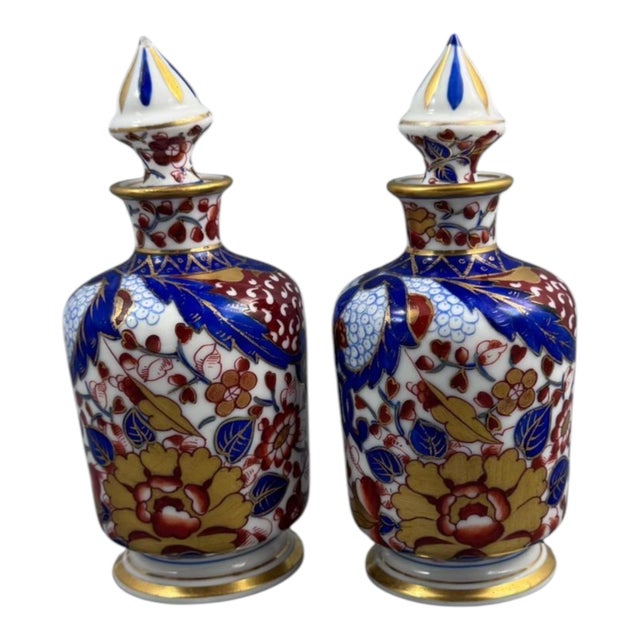 Imari Porcelain Perfume Bottles from Dresden Circle, 1890-1910, Set of 2 For Sale - Image 5 of 14