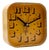 Space Age Amber Yellow Wall Clock from Cea, 1970s For Sale
