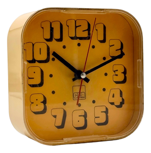 Space Age Amber Yellow Wall Clock from Cea, 1970s