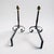 English Country Home Antique Wrought Iron and Brass Andirons-a Pair For Sale - Image 4 of 5