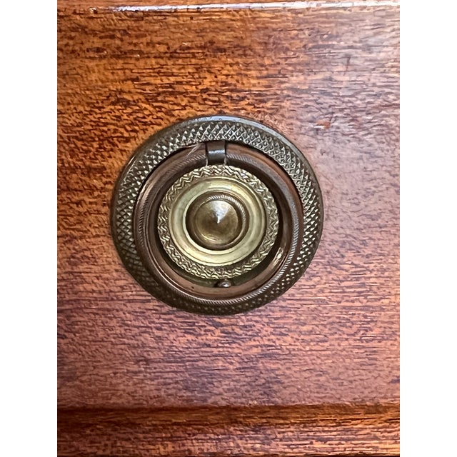 Stone Pair of Empire Style Marble-Top Nightstands With Shelve and Low Drawer For Sale - Image 7 of 10