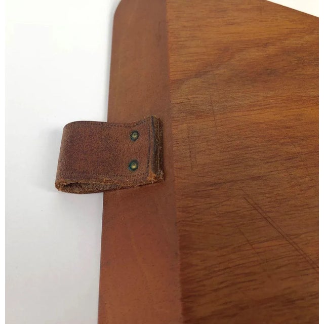 Metal Triangular Walnut Cutting Board with Amboss Knife from Werkstätte Carl Auböck, 1950s, Set of 2 For Sale - Image 7 of 11