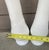 Glass Vintage MCM Fenton Milk Glass White Swung Stretch Vase -Set of 2 For Sale - Image 7 of 7