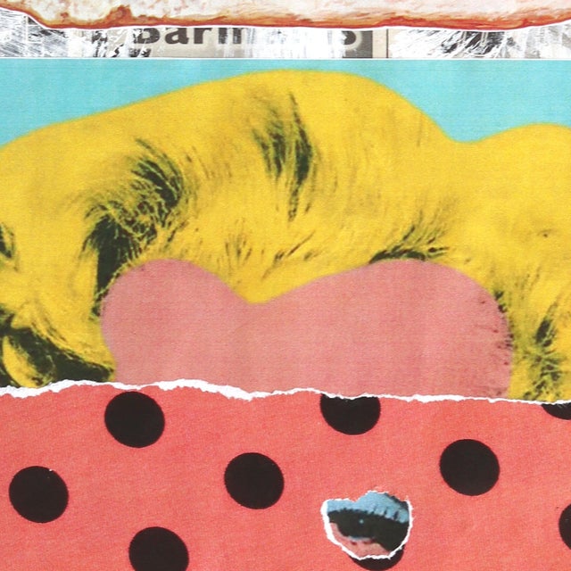 2020s Marilyn With a Bun - Original Pop Art Marilyn Monroe Acrylic Painting Food Art on Newspaper by Gary John For Sale - Image 5 of 6