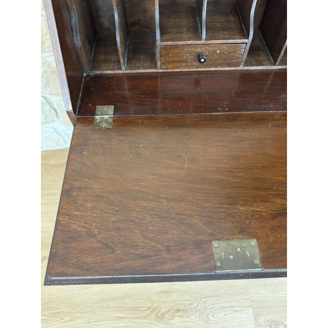 Vintage Walnut Lockable Desk with Drawers, 1890s For Sale - Image 12 of 14