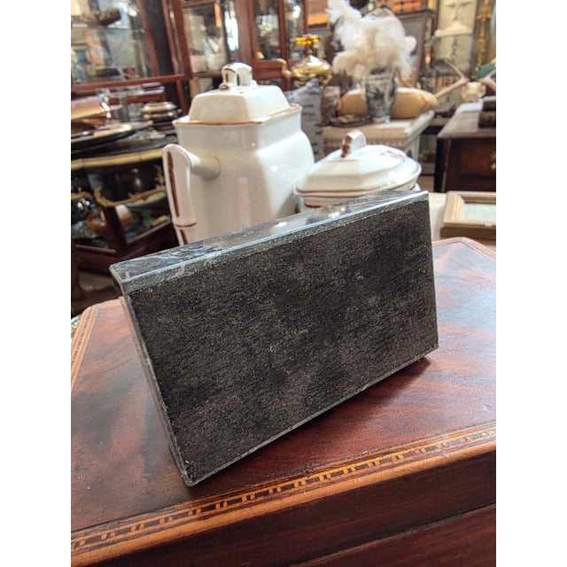 Small Bronze with a green marble base. This is a copy of The End of The Trail by James Earl. The images make this look...