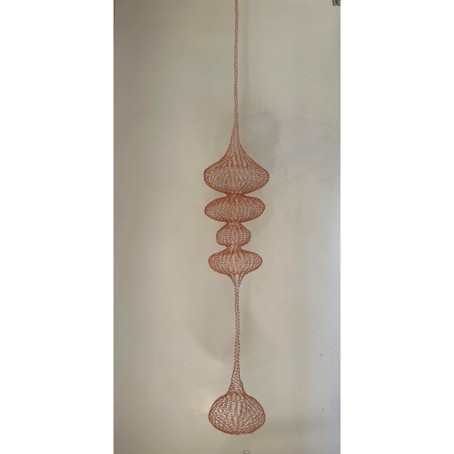 Handmade Copper Wire Sculpture Inspired by the Hand Woven Technique of Ruth Asawa #14 For Sale - Image 4 of 5