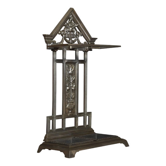 Falkirk Cast Iron Umbrella Stand, 1890s For Sale
