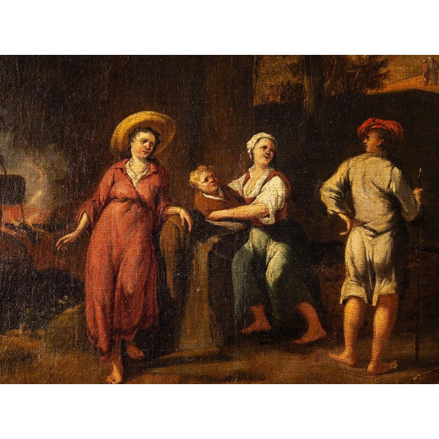 Rosa Da Tivoli, Pastoral Scene in the Roman Countryside, Late 17th Century, Oil Painting, Framed For Sale - Image 3 of 6