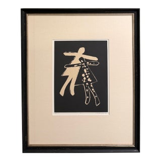 1984, "Dopum", Abstract Impressionism, Newly Framed Original Intaglio Print, Laurence Scholder For Sale