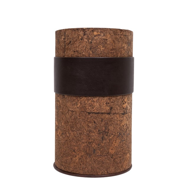 1970s Cork and Leather Umbrella Stands, France, 1970s For Sale - Image 5 of 10